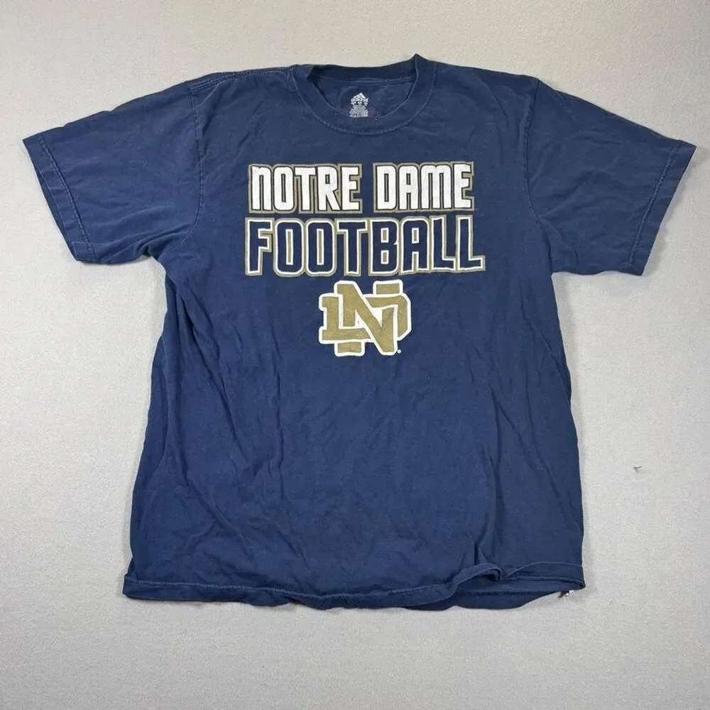 Adidas Men's Navy and Blue T-shirt